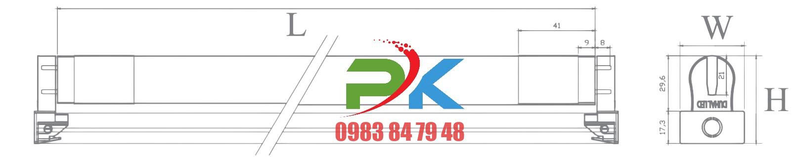 Đèn batten 20W SDHD120 Duhal - Ảnh 3