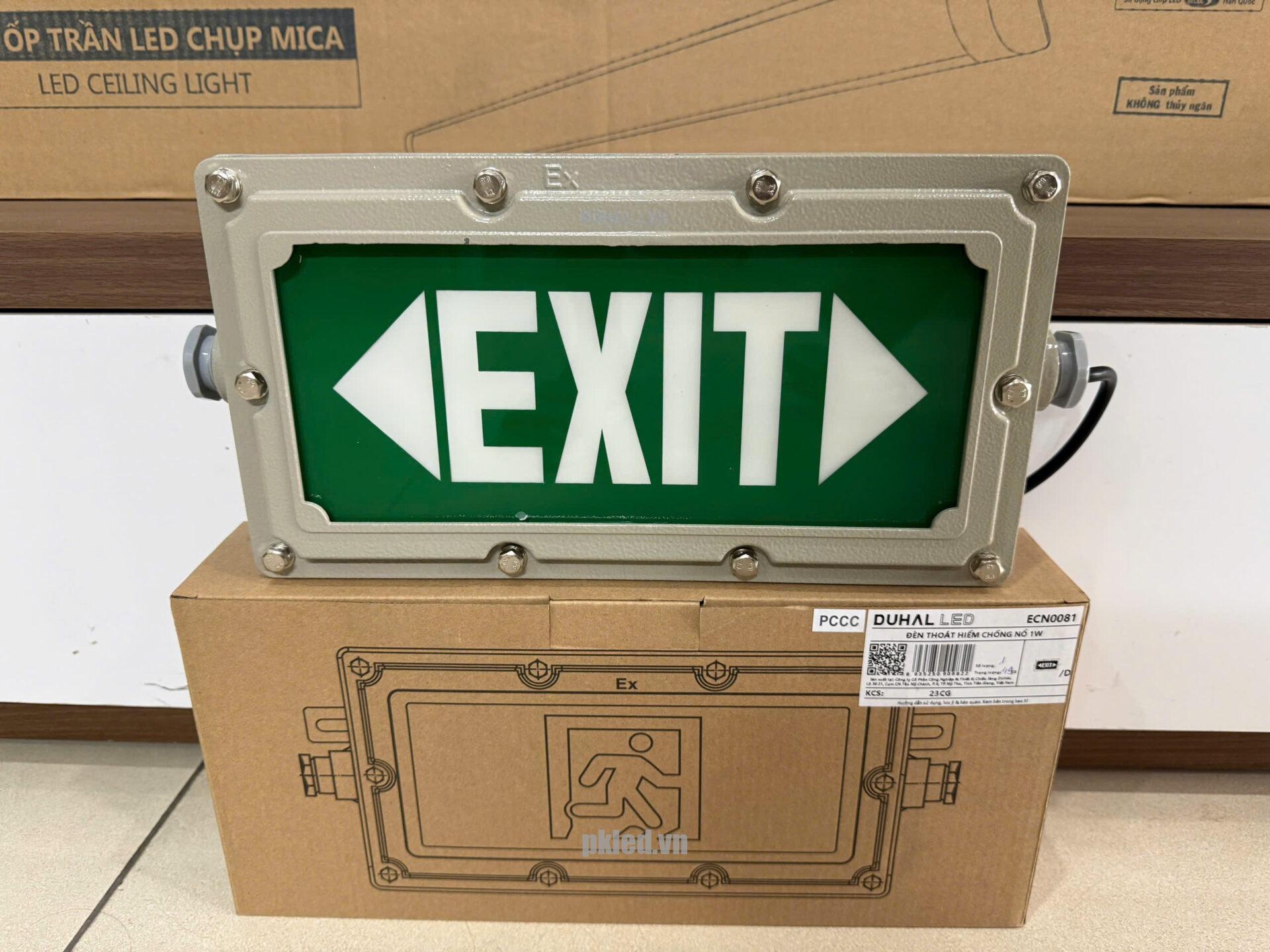 Đèn thoát hiểm chống nổ 1 mặt mã ECN0081 Duhal