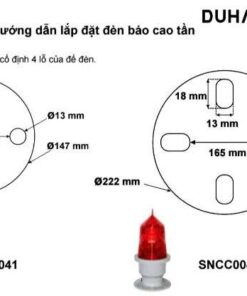Kích thước lỗ SNCC0041; SNCC0042