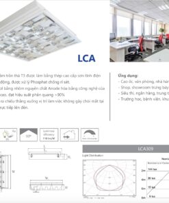 MÁNG ĐÈN PHẢN QUANG ÂM TRẦN 1x9W (LCA109) Duhal