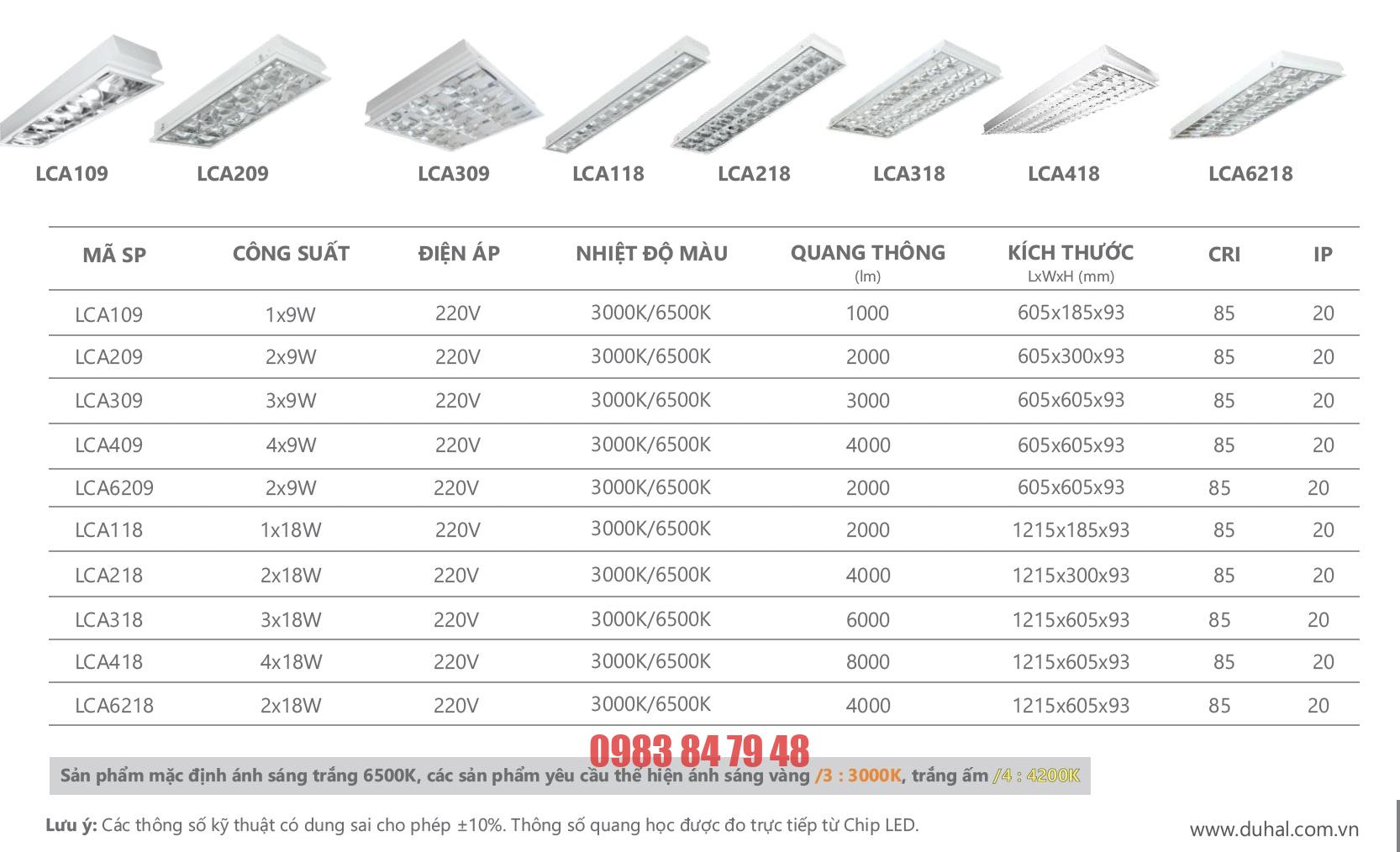 MÁNG ĐÈN PHẢN QUANG ÂM TRẦN 4x18W (LCA418) - Ảnh 3