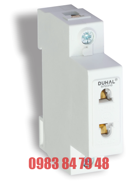Ổ cắm thanh ray tủ điện 2 chấu 16A (S7D310) DUHAL LED