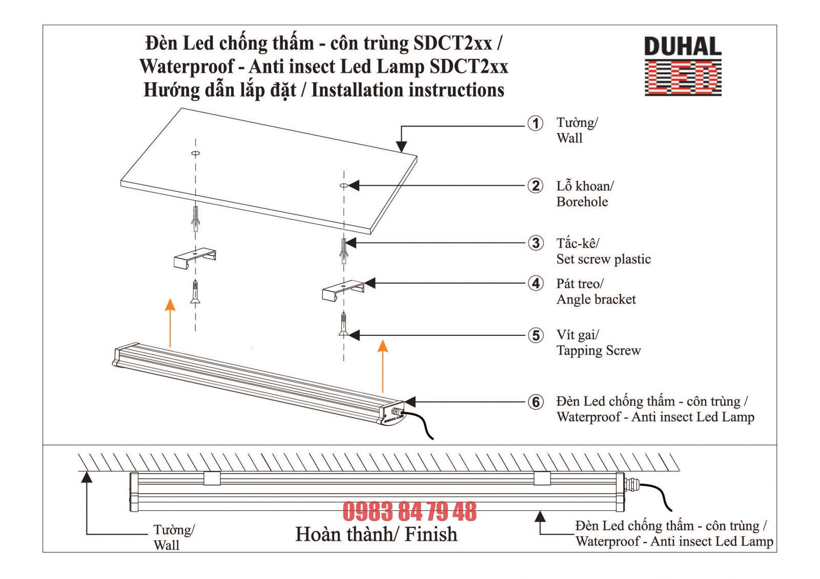 ĐÈN LED CHỐNG THẤM 72W (SDCT272) - Image 2