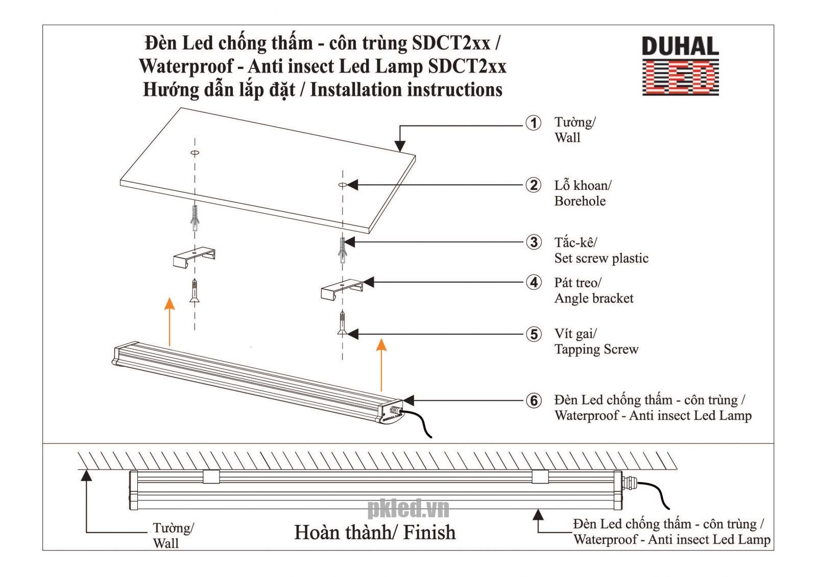 Đèn chống thấm 54W SDCT254 Duhal - Ảnh 2