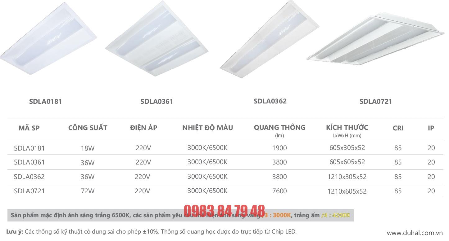 Đèn máng LED âm trần 18W (SDLA0181) - Image 3