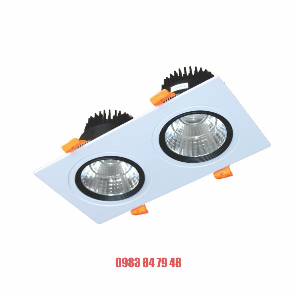 Đèn Downlight Vuông Chiếu Điểm Âm Trần 2x5W DFC2051 Duhal
