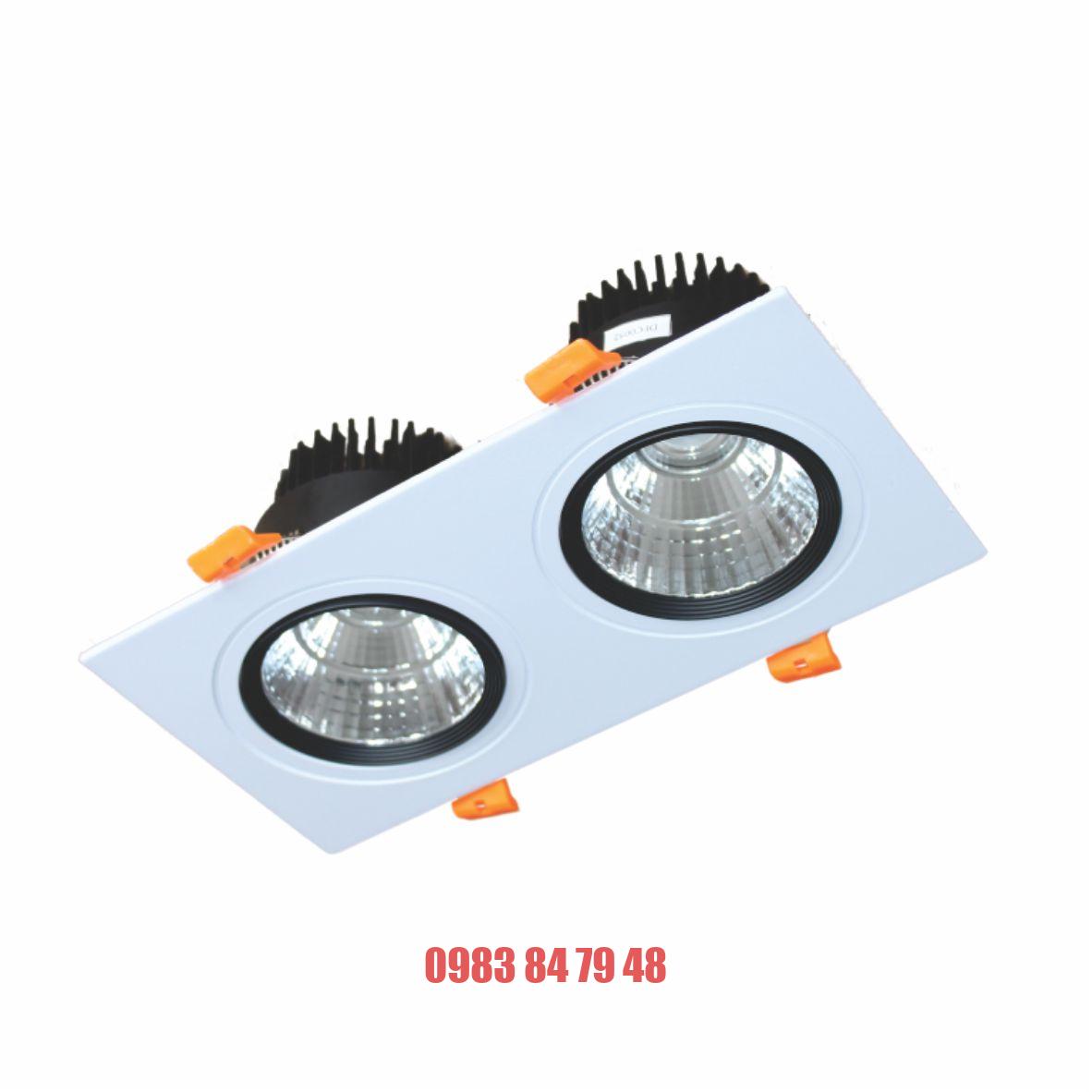 Đèn LED Downlight Vuông Chiếu Điểm Âm Trần 2x9W (DFC2091)