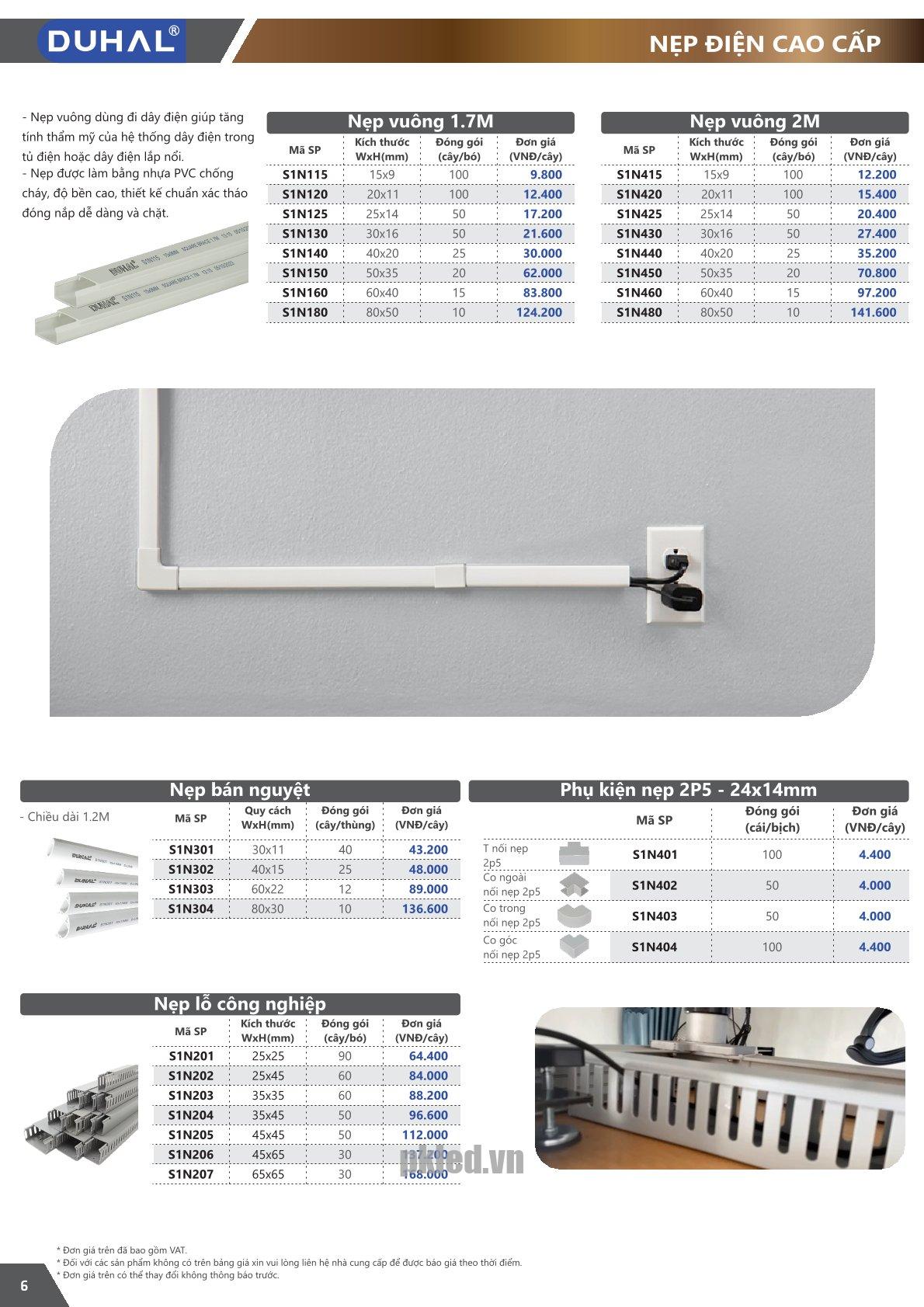 Trang 6 - Bảng giá Duhal năm 2025