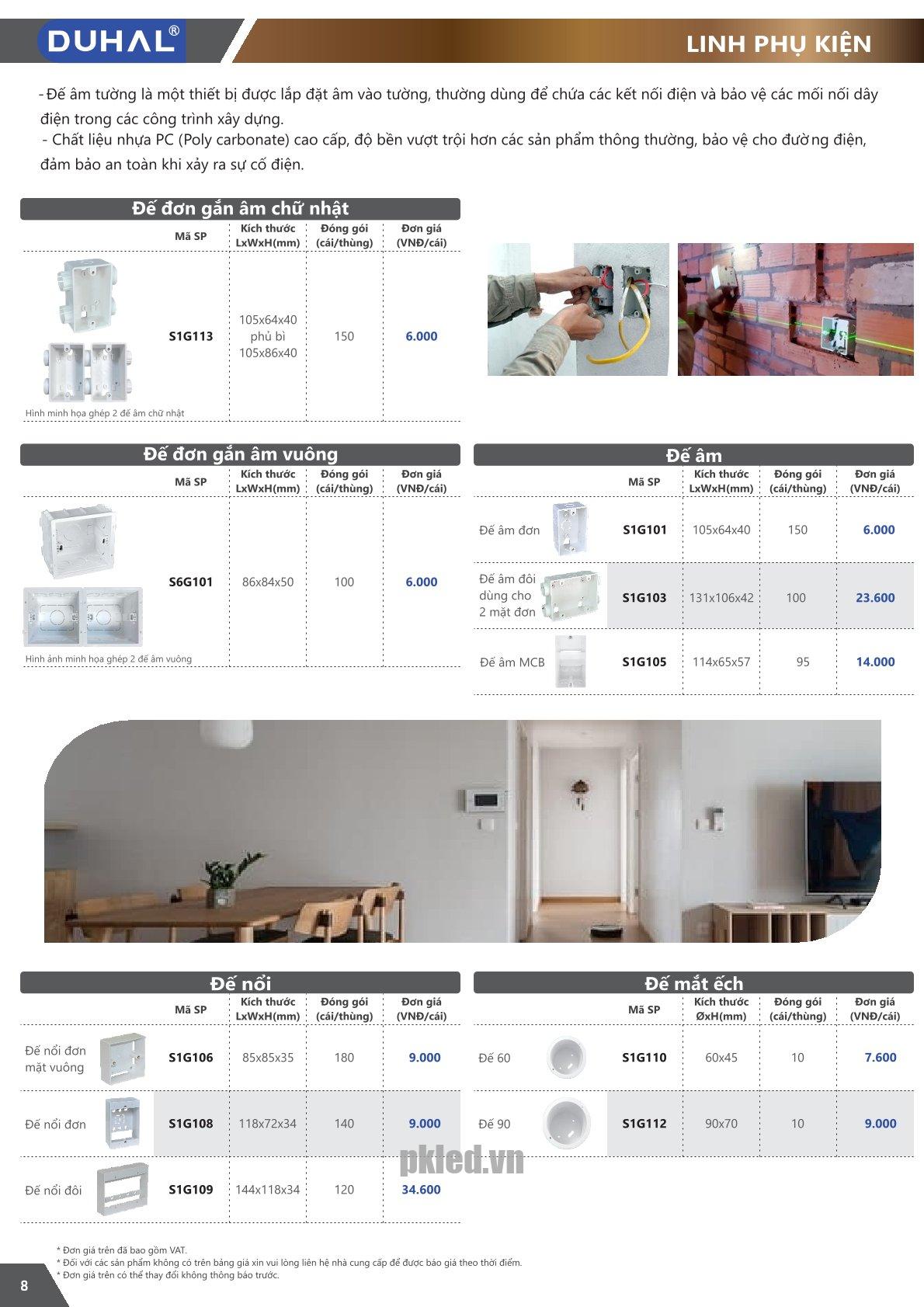 Trang 8 - Bảng giá Duhal năm 2025