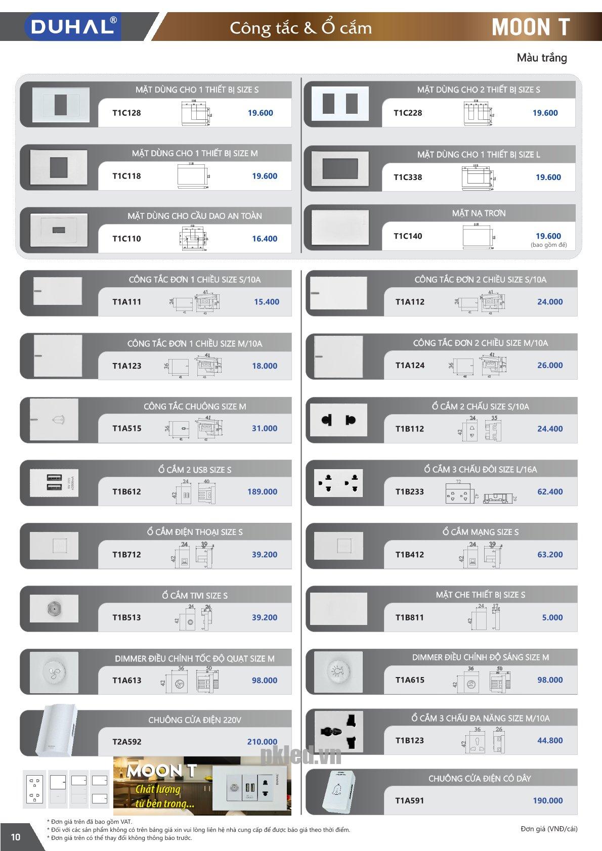 Trang 11 - bảng giá Duhal mới nhất 2025