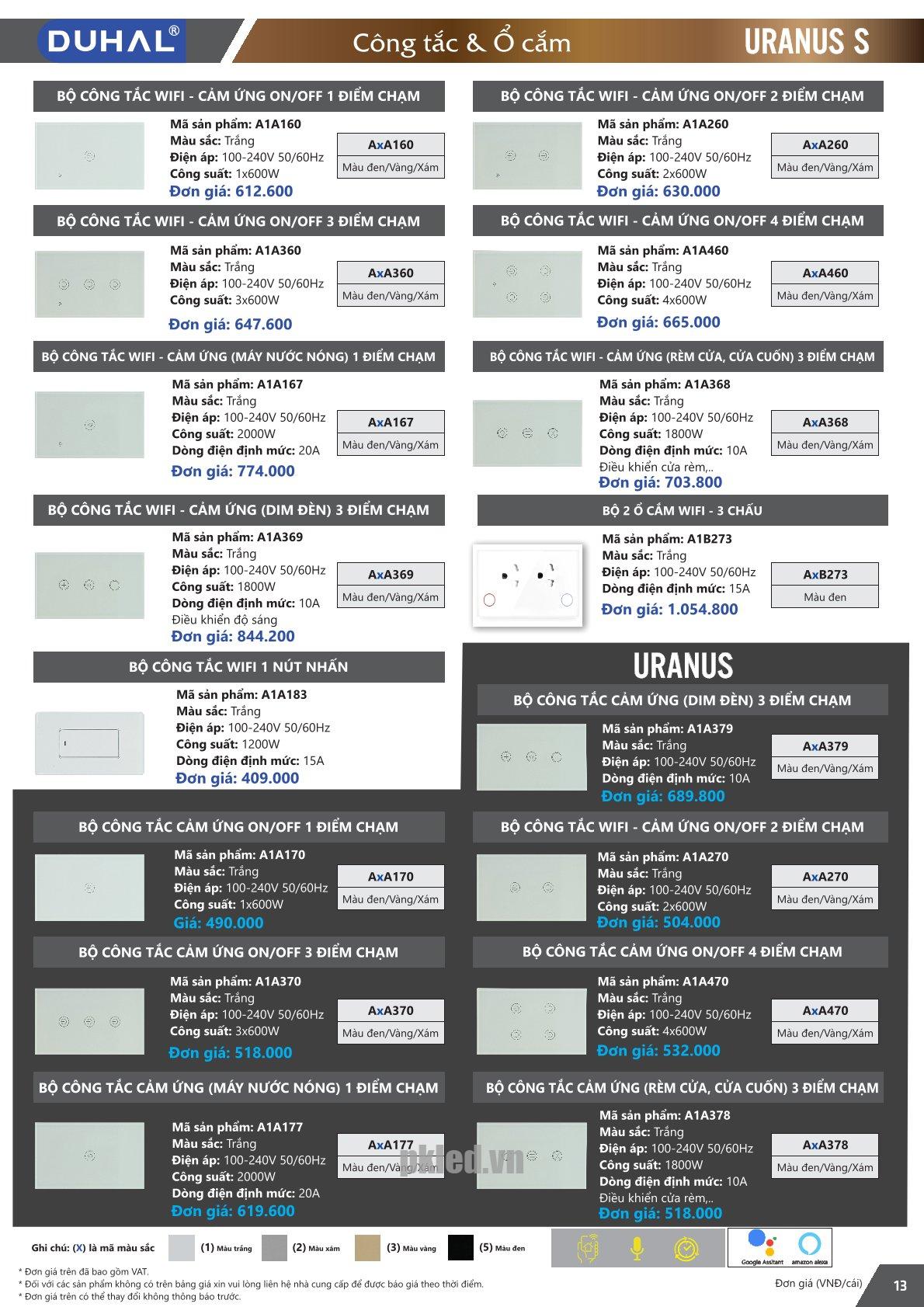 Trang 13 - bảng giá Duhal mới nhất 2025