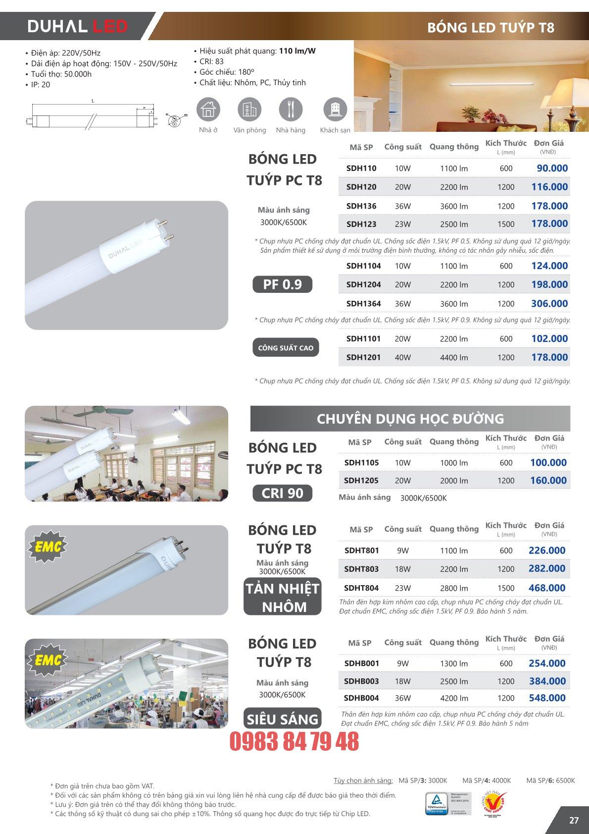 BÓNG LED TUBE PC 20W (SDH1205) - Ảnh 5