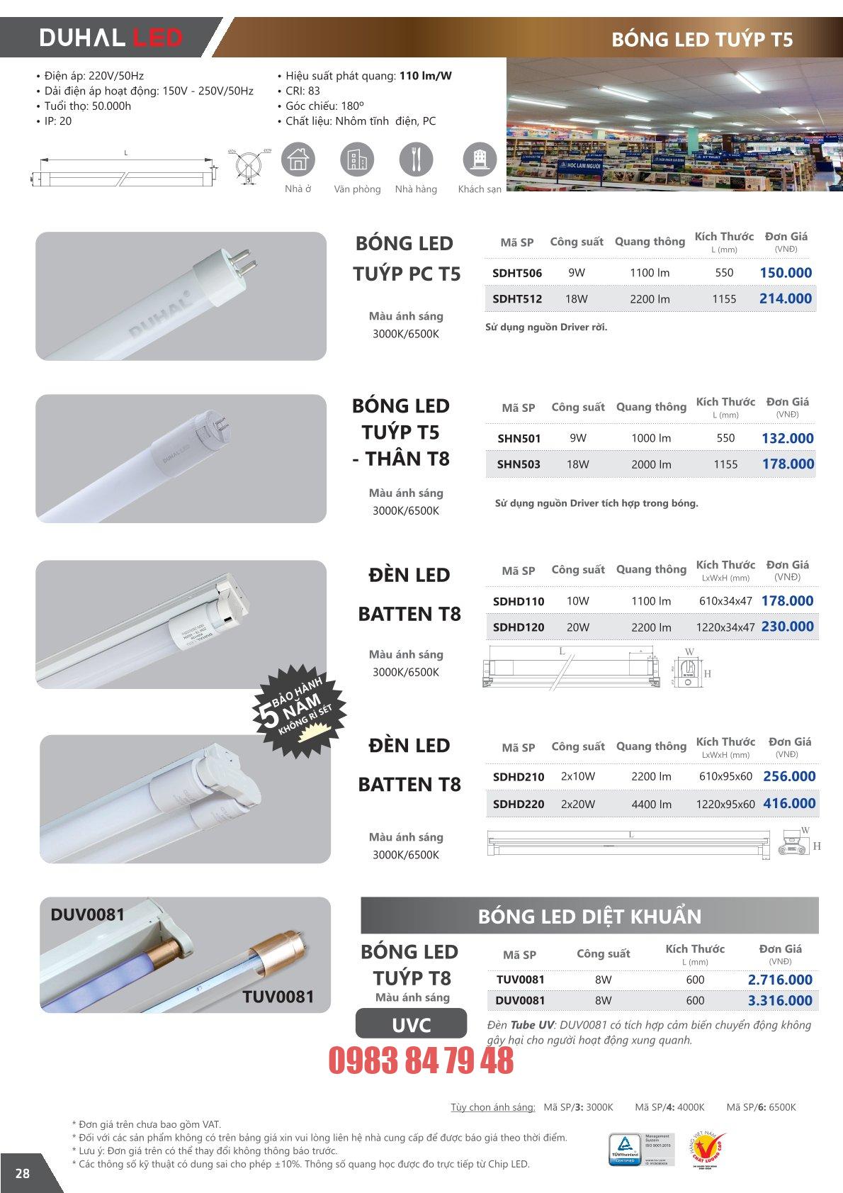 ĐÈN LED DIỆT KHUẨN 8W (DUV0081) - Ảnh 4