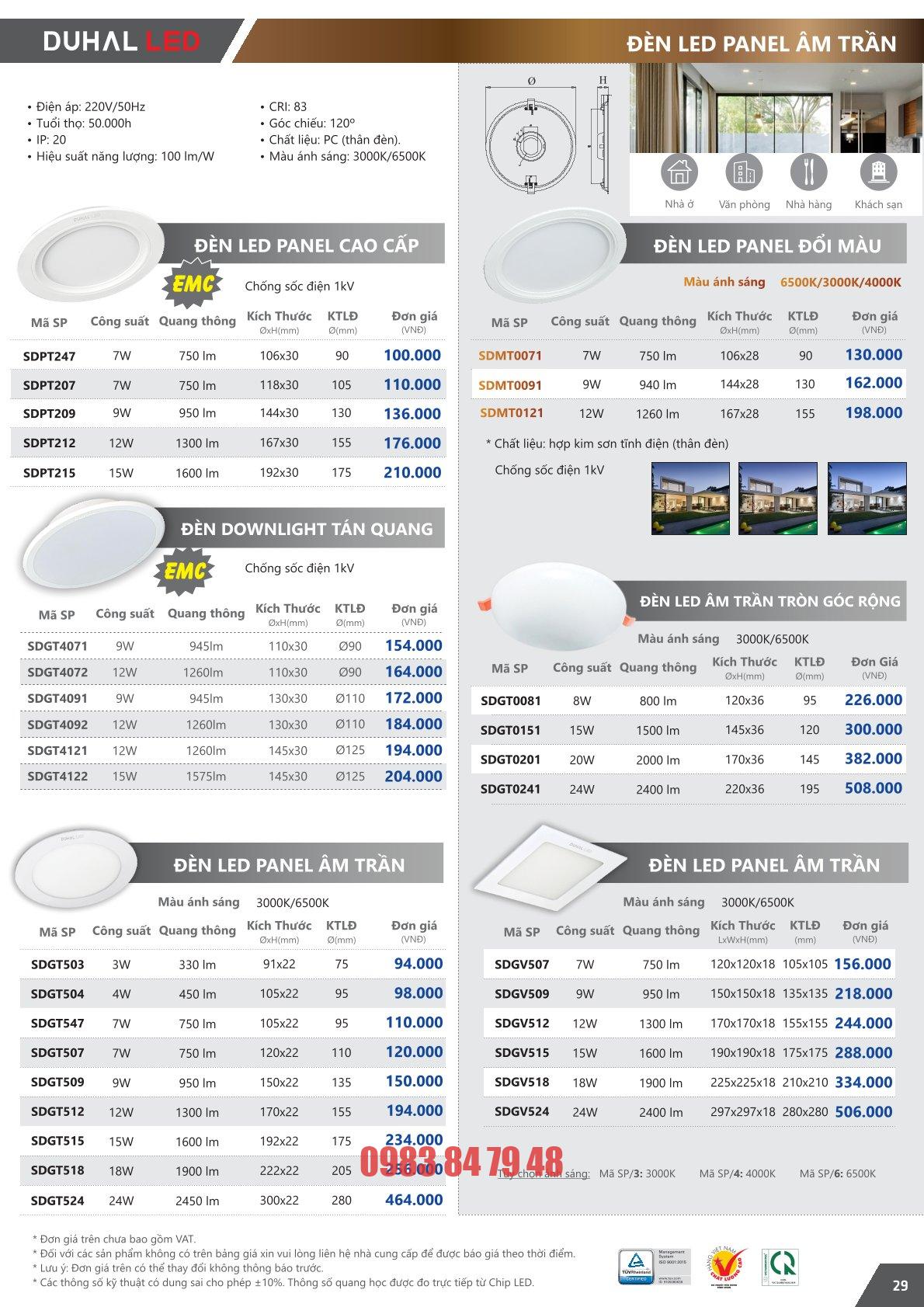 ĐÈN LED PANEL CAO CẤP 9W (SDPT209) - Image 3