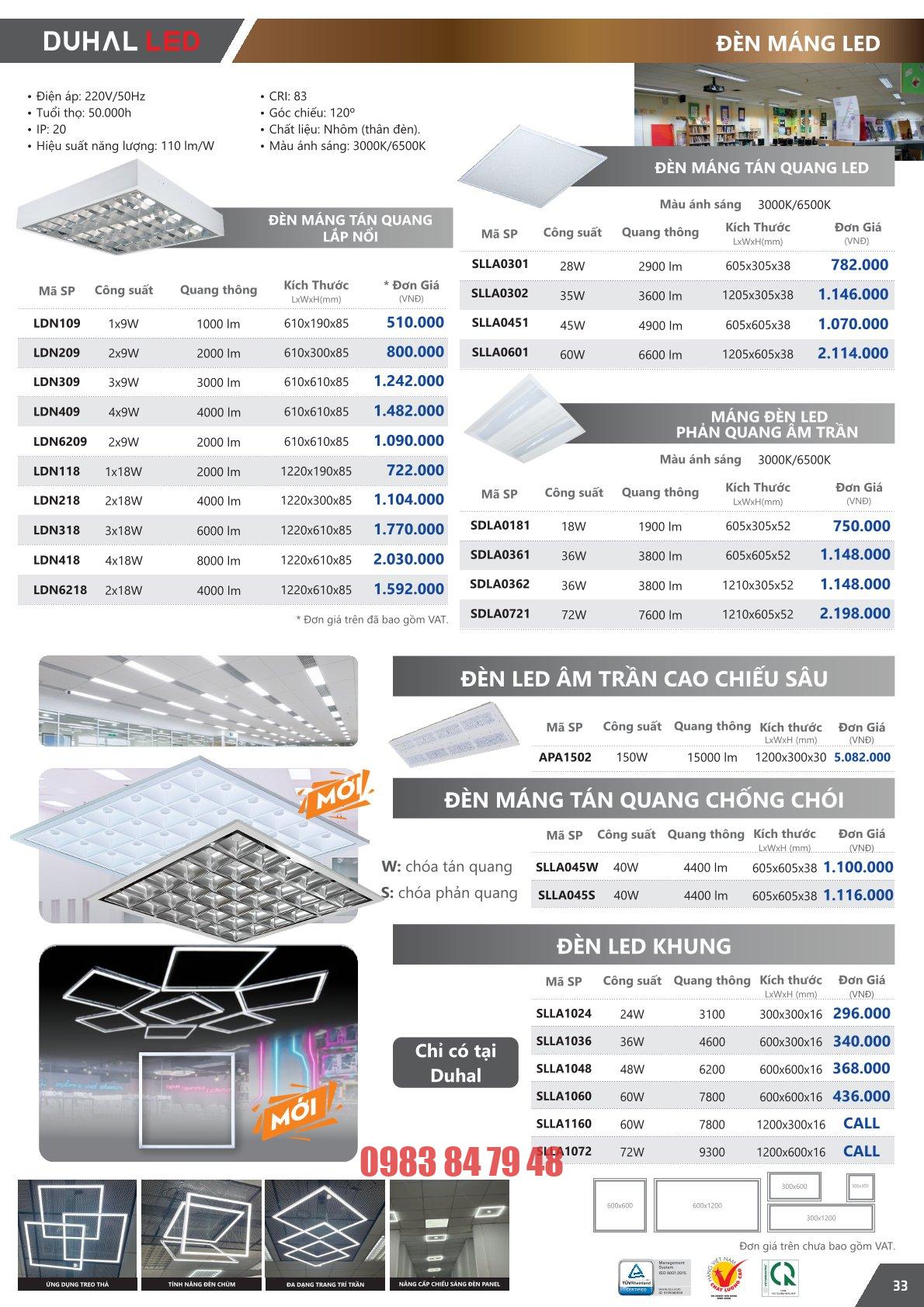 MÁNG ĐÈN PHẢN QUANG LẮP NỔI 3x18W (LDN318) - Image 3