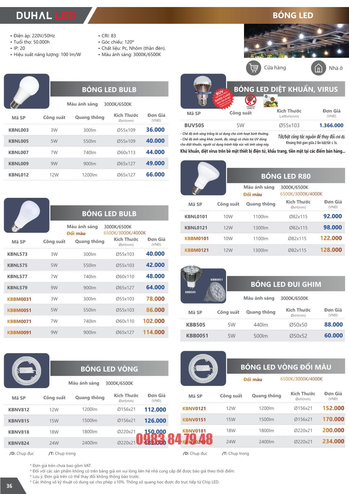 Bóng LED Diệt Khuẩn, Virus 5W (BUV505) - Image 2