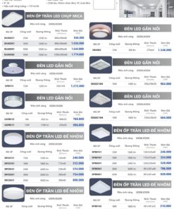 Trang 39 bảng giá đèn Duhal năm 2026