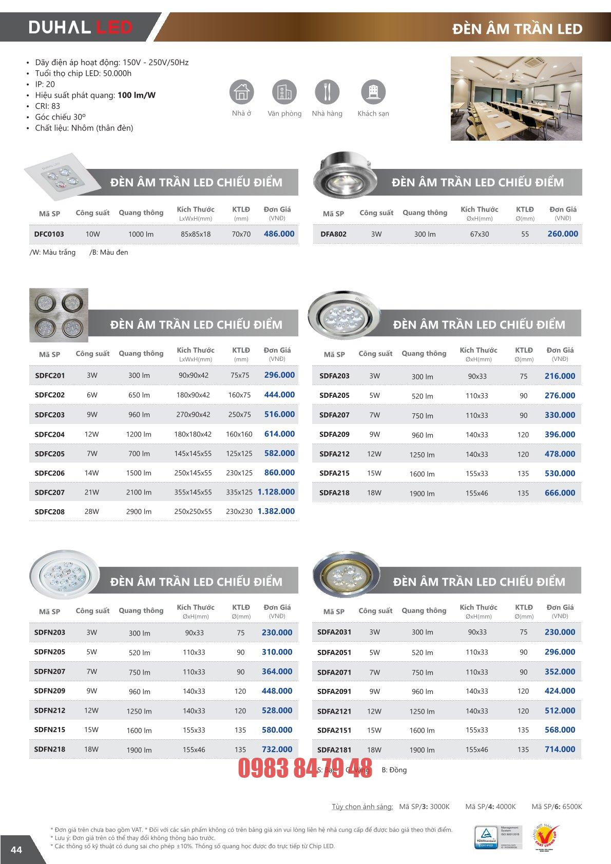 ĐÈN LED CHIẾU ĐIỂM ÂM TRẦN 3W (SDFN203) - Ảnh 2
