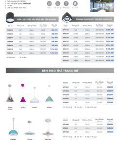 Trang 48 bảng giá đèn Duhal năm 2026