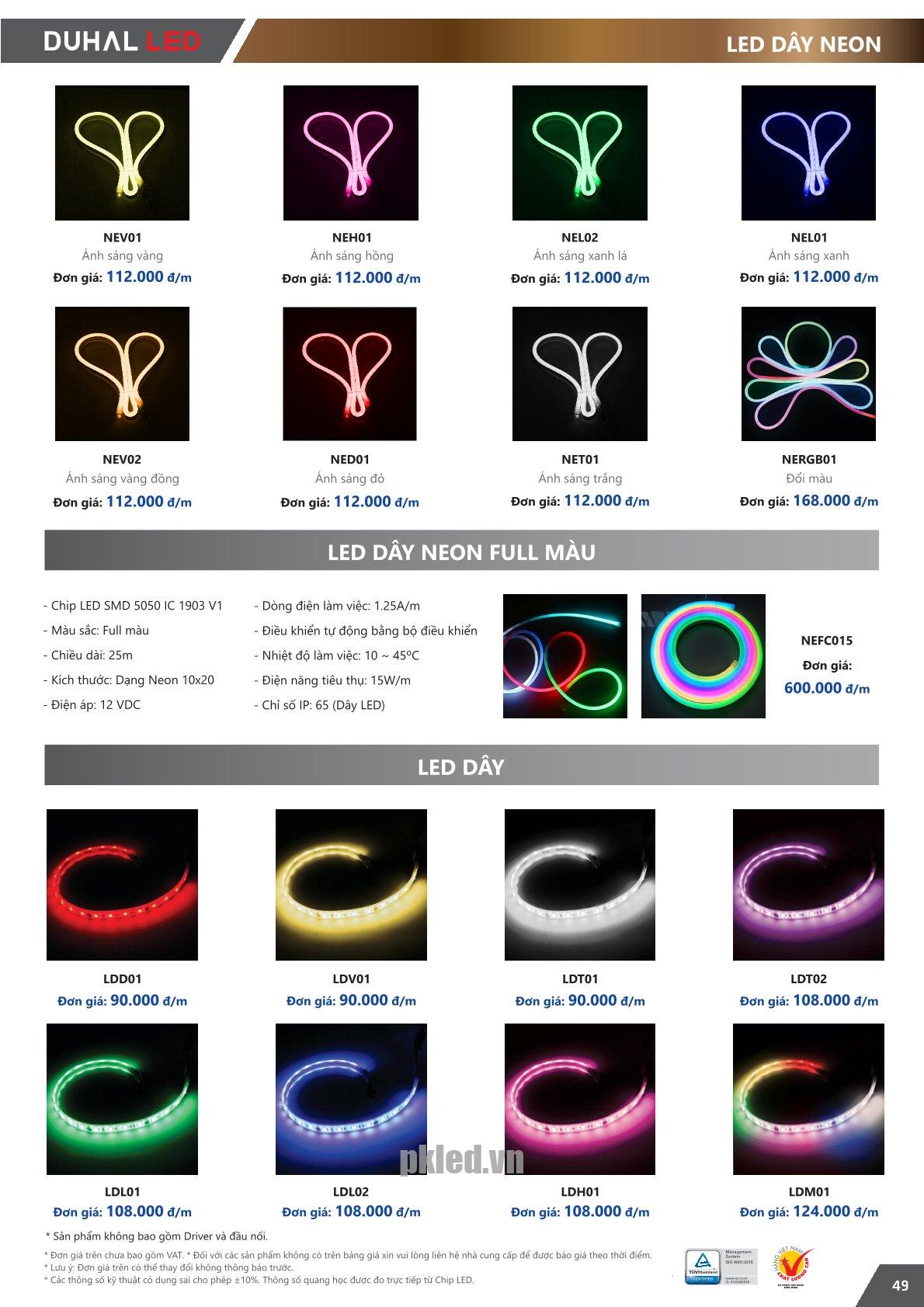 Trang 49 bảng giá đèn Duhal năm 2026