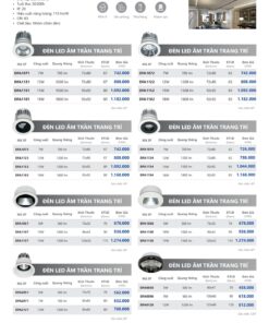 Trang 55 bảng giá đèn Duhal năm 2026