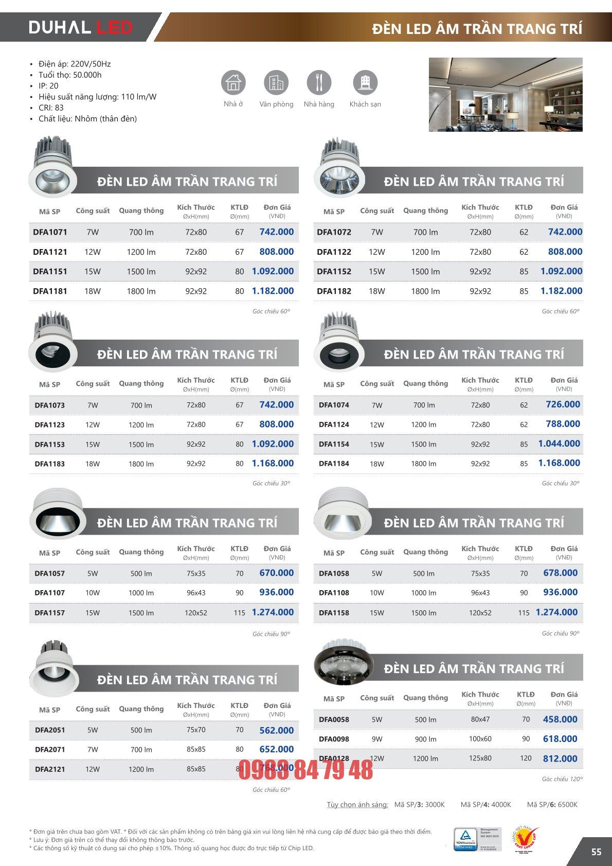 ĐÈN LED ÂM TRẦN TRANG TRÍ 12W (DFA2121) - Ảnh 2