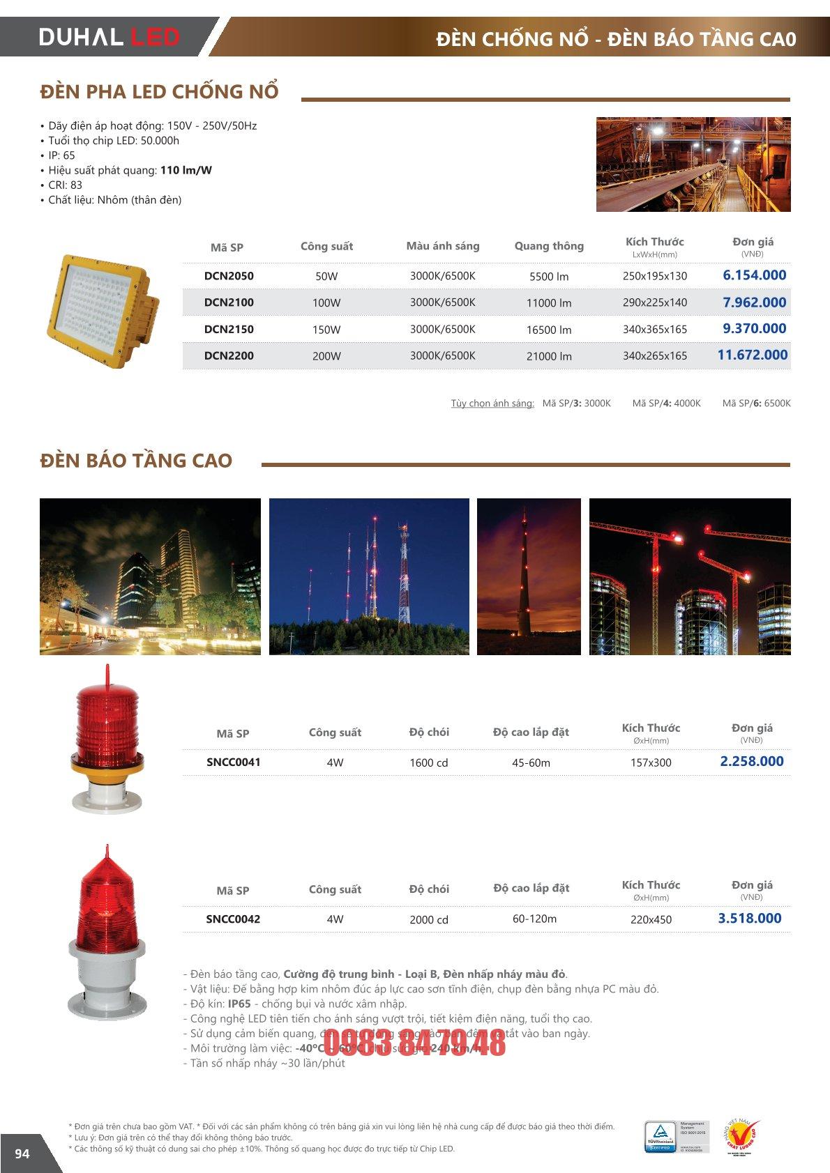 ĐÈN PHA LED CHỐNG NỔ 100W (DCN2100). - Image 2