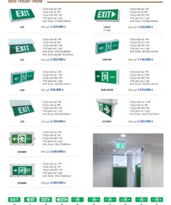 Danh sách các đèn thoát hiểm hãng Duhal led