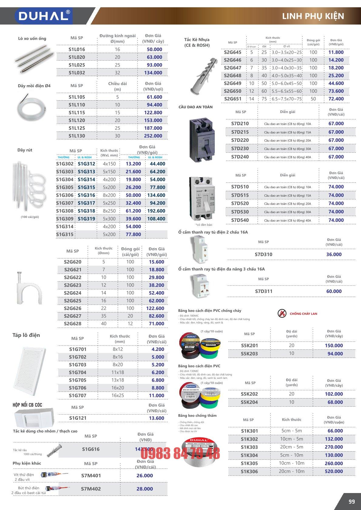 Sản phẩm cầu dao thương hiệu Duhal