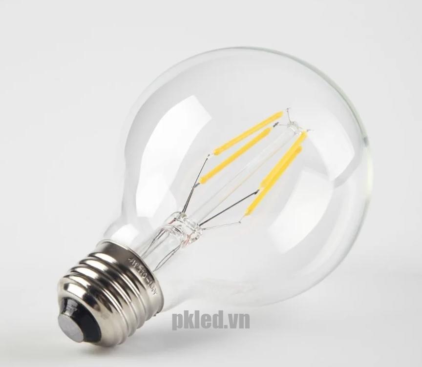 Bóng đèn LED DSYG80-E27 Vỏ Trong – Kiểu G80 sang trọng, ánh sáng vàng ấm nổi bật