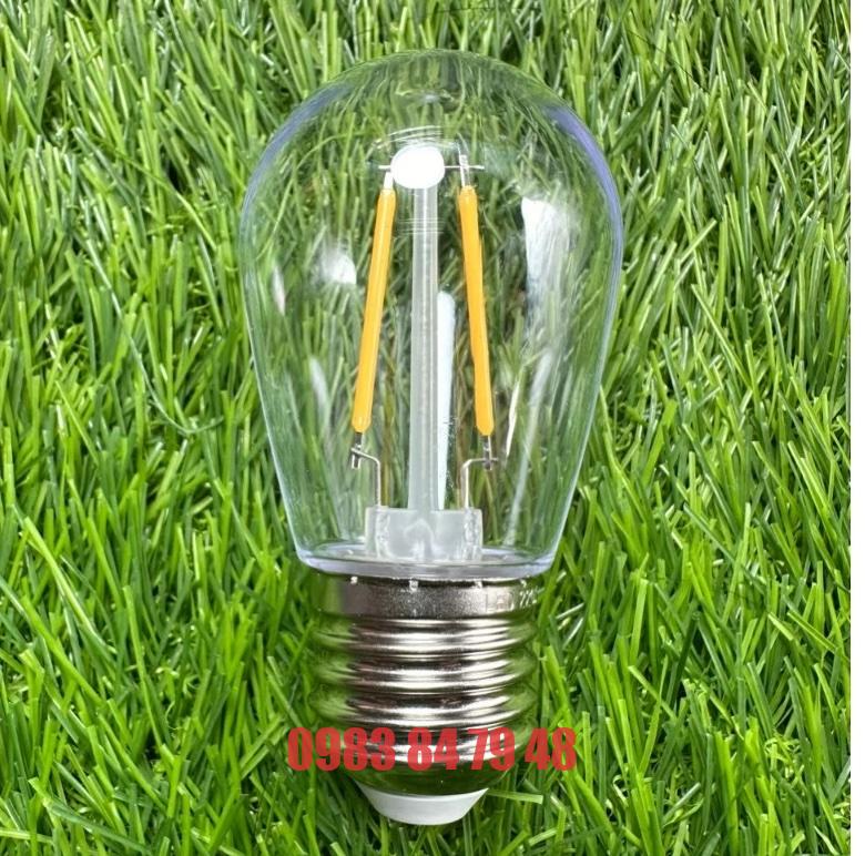 Bóng đèn LED trang trí DSYS14-E27 – Ánh sáng vàng ấm, kiểu S14 nhỏ gọn sang trọng