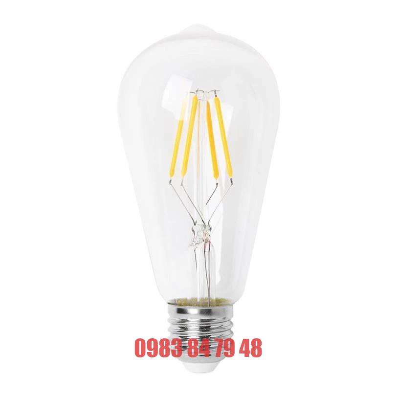 Bóng đèn LED DSY DSYST64-E27 Vỏ Trong – Kiểu ST64 cổ điển, ánh sáng vàng ấm tuyệt đẹp