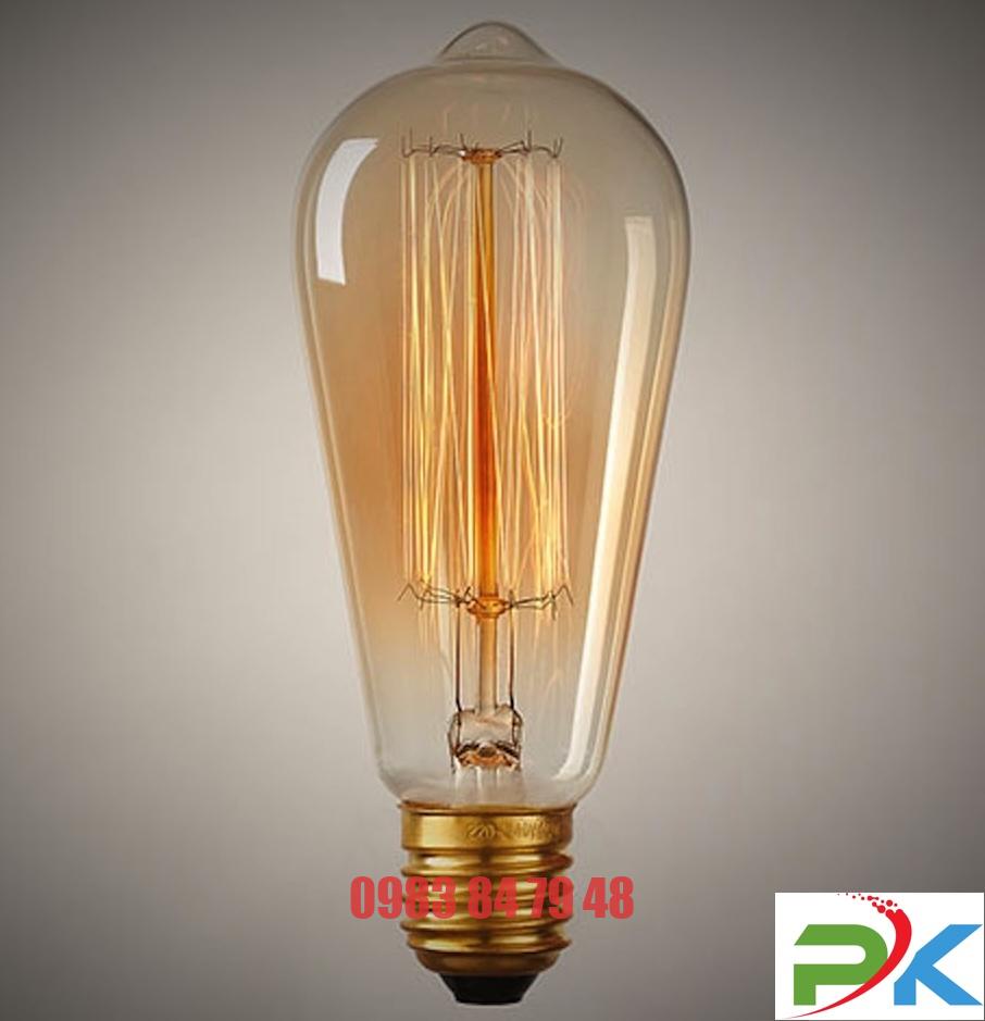 Bóng đèn LED kiểu ST64, ánh sáng vàng ấm sang trọng