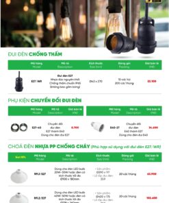 Trang 23 bảng báo giá đèn MPE năm 2026