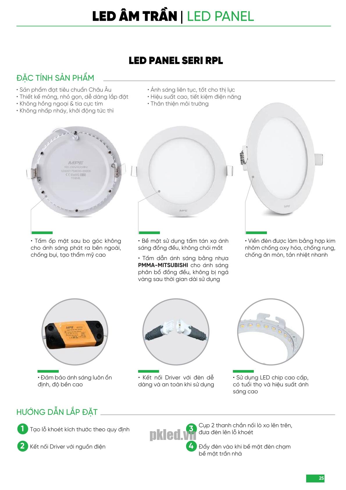 Trang 25 bảng báo giá đèn MPE năm 2026
