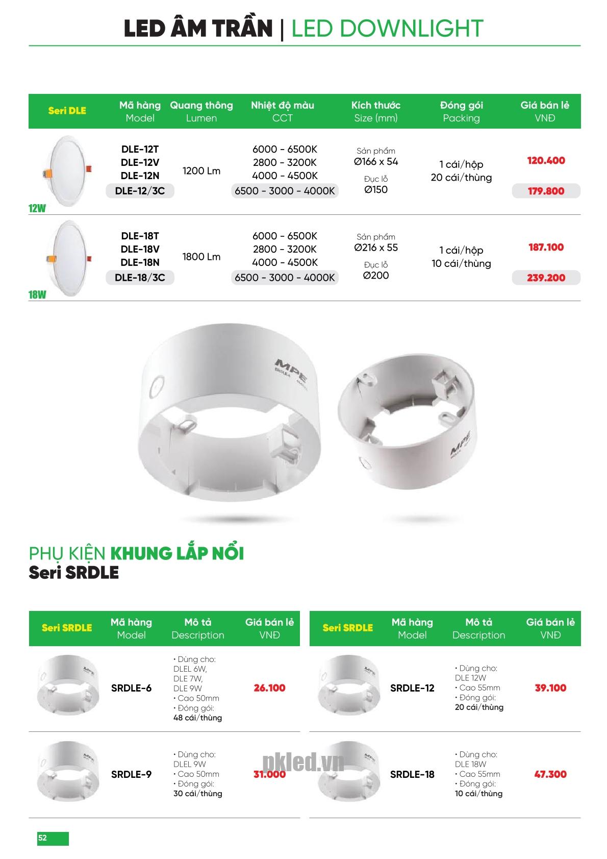 Trang 52 bảng báo giá đèn MPE năm 2026