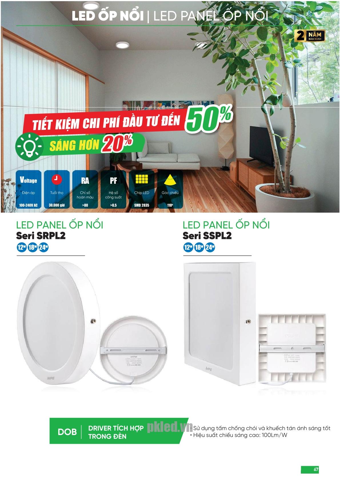 Trang 67 bảng báo giá đèn MPE năm 2025