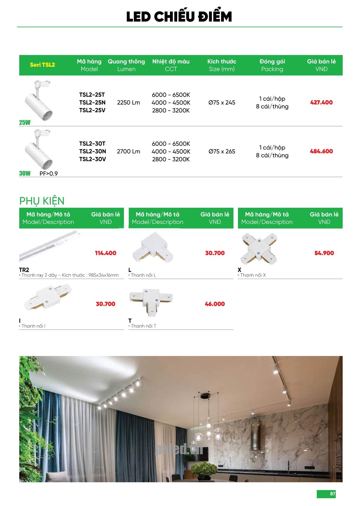 Trang 87 bảng báo giá đèn MPE năm 2025