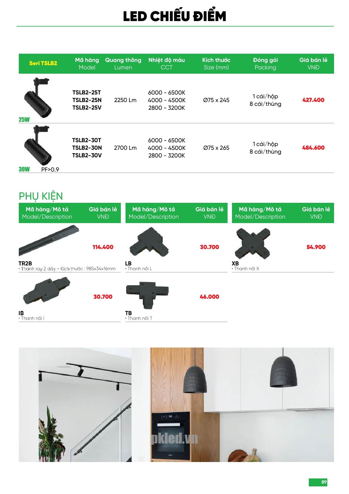 Trang 89 bảng báo giá đèn MPE năm 2025