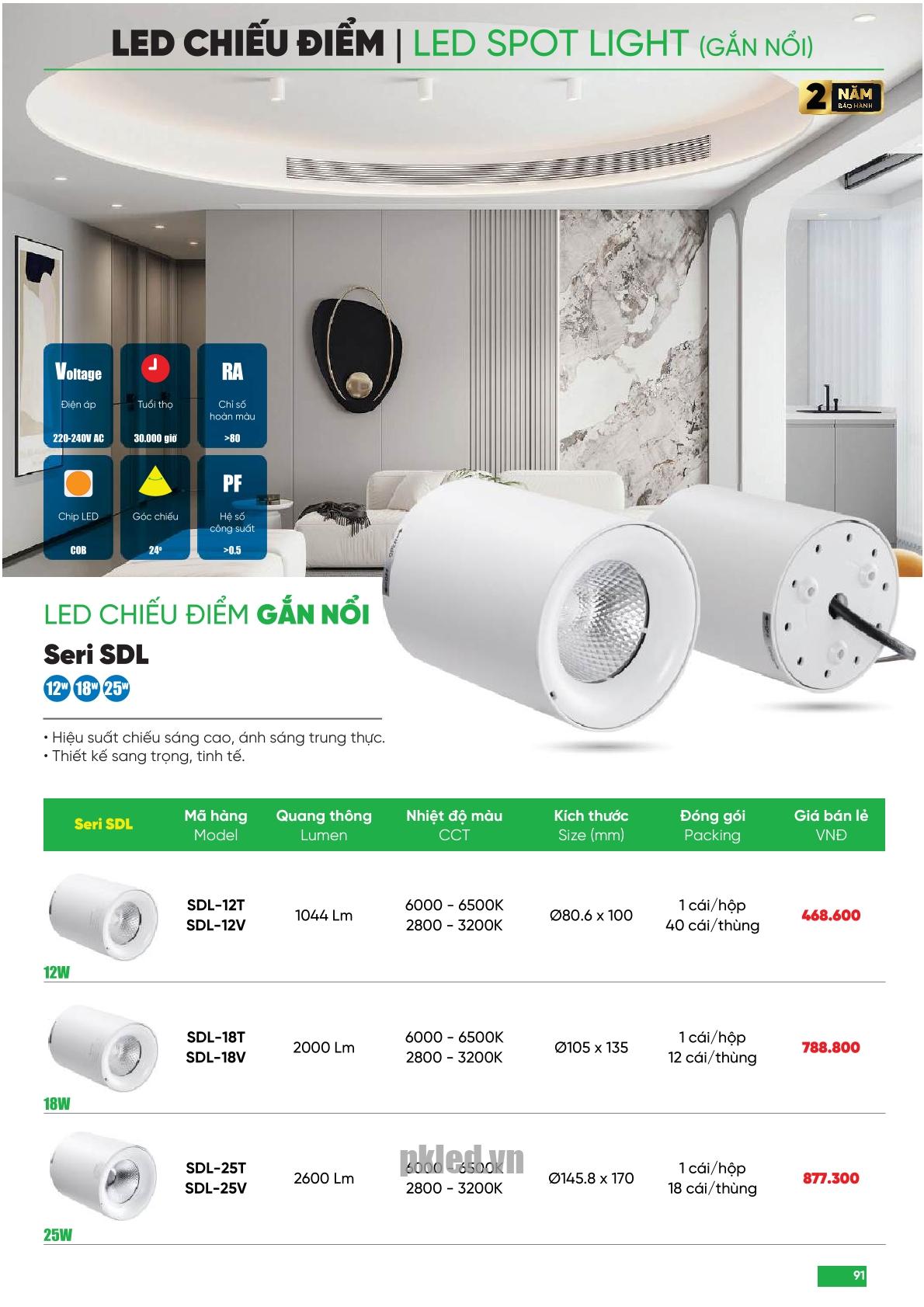 Trang 91 bảng báo giá đèn MPE năm 2025