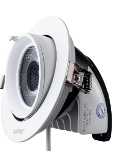 Đèn Downlight âm trần Chiếu điểm, Điều chỉnh hướng sáng 20W ánh sáng vàng DLA-20V MPE