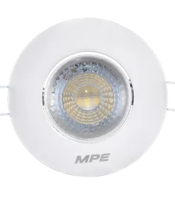 LED Downlight âm trần Chiếu điểm, Điều chỉnh hướng sáng, mặt tròn 3W ánh sáng vàng DLA2R-3V MPE