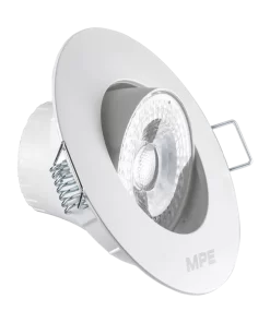 LED Downlight âm trần Chiếu điểm, Điều chỉnh hướng sáng mặt tròn 7W ánh sáng trắng DLA2R-7T MPE
