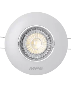 LED Downlight âm trần Chiếu điểm, Điều chỉnh hướng sáng mặt tròn 7W ánh sáng vàng DLA2R-7V MPE