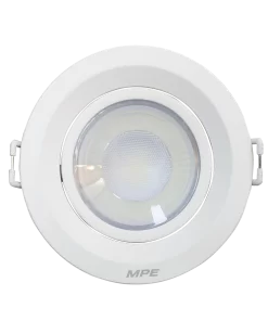 LED Downlight âm trần Chiếu điểm, Điều chỉnh hướng sáng mặt tròn 9W ánh sáng vàng DLA2R-9V MPE