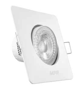 LED Downlight âm trần Chiếu điểm, Điều chỉnh hướng sáng mặt vuông 3W ánh sáng trắng DLA2S-3T MPE