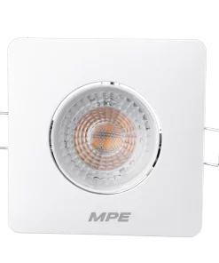 LED Downlight âm trần Chiếu điểm, Điều chỉnh hướng sáng, mặt vuông 3W ánh sáng vàng DLA2S-3V MPE