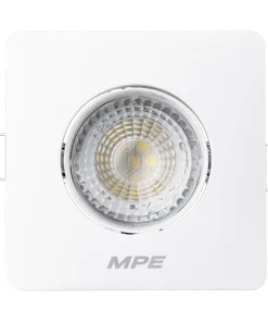 LED Downlight âm trần Chiếu điểm, Điều chỉnh hướng sáng mặt vuông 7W ánh sáng vàng DLA2S-7V MPE
