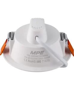 LED Downlight âm trần nhựa 7W ánh sáng vàng DLE-7V MPE