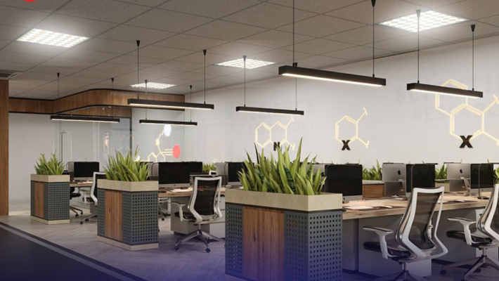 Điện PK phân phối đèn led chống chói văn phòng